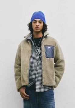 PULL & BEAR Giacca In Pile - Beige -Pull & Bear f36fdb7e1cae4fc4bb5dc2b464eae804