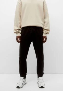 PULL & BEAR Stwd Joggers With ZipsPantaloni SportiviBlack Uomo Pantaloni PUC22E0ES-Q11