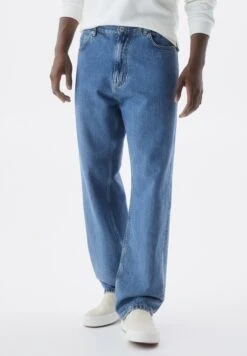 PULL & BEAR BaggyJeans A SigarettaDark Blue Denim Uomo Jeans PUC21N0IZ-K11