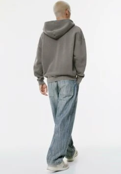 PULL & BEAR WASHED BOXY HOODIE - Felpa Con Zip - Grey -Pull & Bear fdc39bf8f6fd4a1caf48057d2abb9363