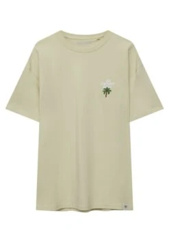 PULL & BEAR Short SleeveWith EmbroideryT-Shirt Con StampaLight Green Uomo T-shirt E Polo PUC22O1ON-M11 -Pull & Bear ff7f1b27a8474ee9ba884bd8e6e31847